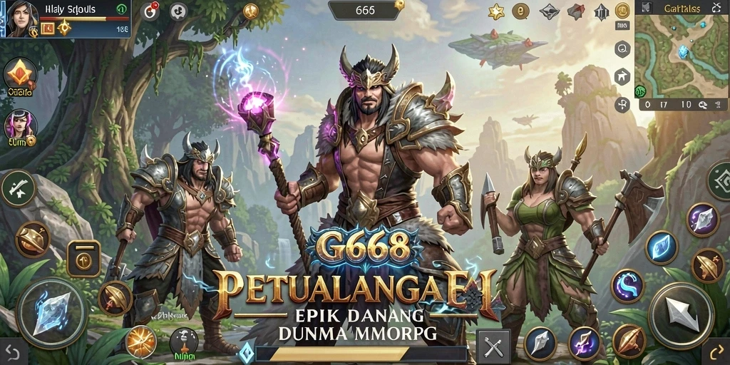 Screenshot G668 menampilkan aksi seru dalam gameplay MMORPG.