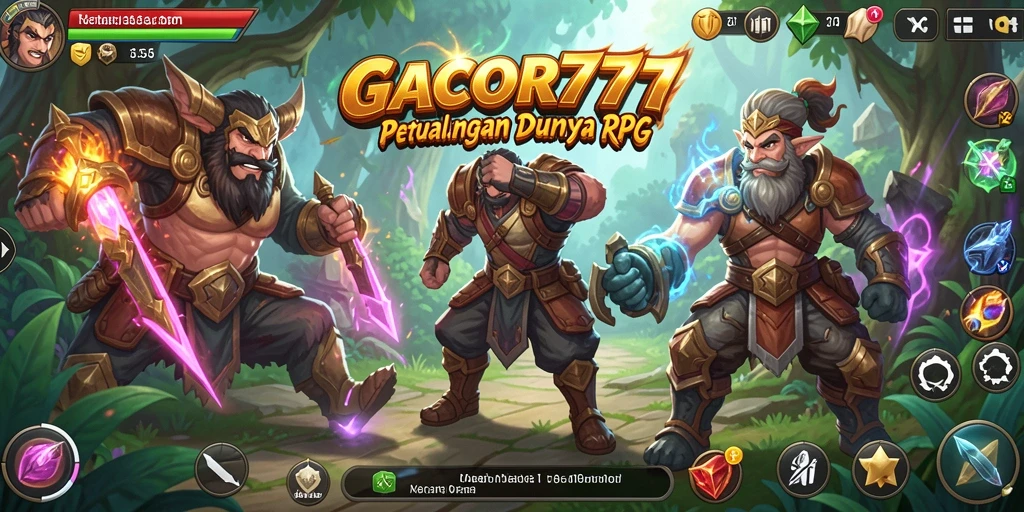 Screenshot GACOR777 menampilkan aksi pertempuran mendebarkan dalam dunia RPG.