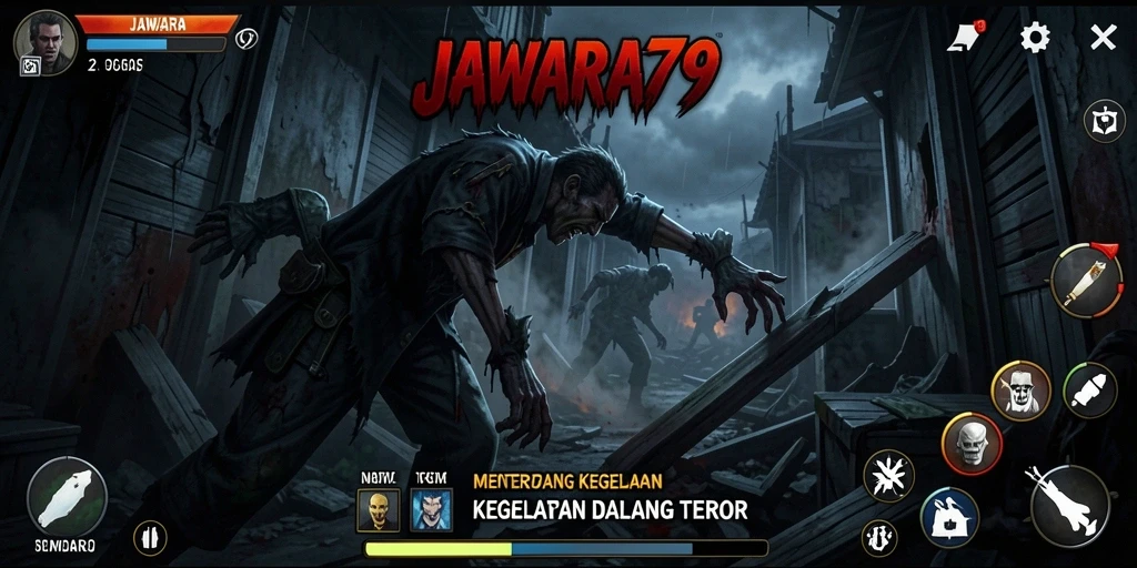 Screenshot utama JAWARA79 menampilkan momen ketegangan dalam gameplay horor.