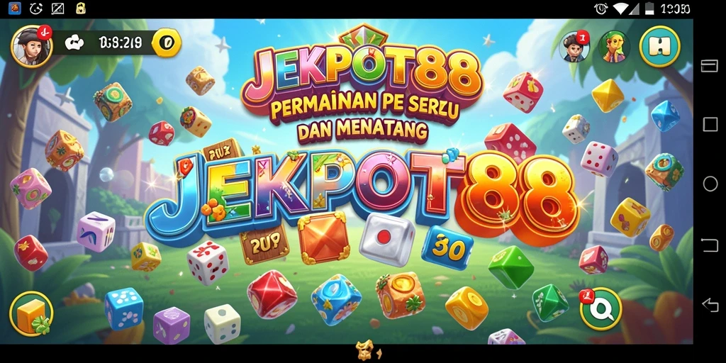 Tampilan gameplay JEKPOT88 yang menarik dan penuh warna.