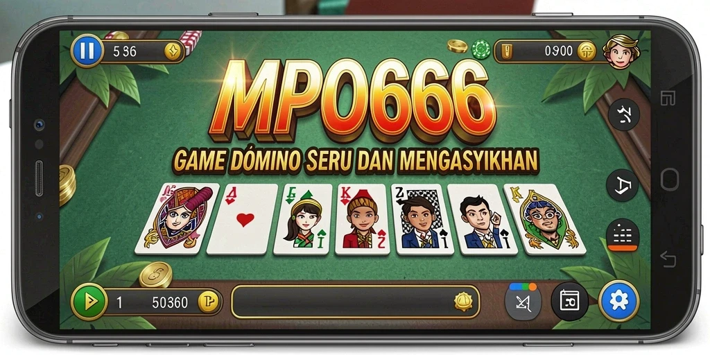 Screenshot MPO666 menampilkan gameplay Domino yang seru dan interaktif.