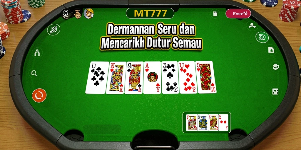 Tampilan gameplay Domino MT777 yang penuh warna dan interaktif.