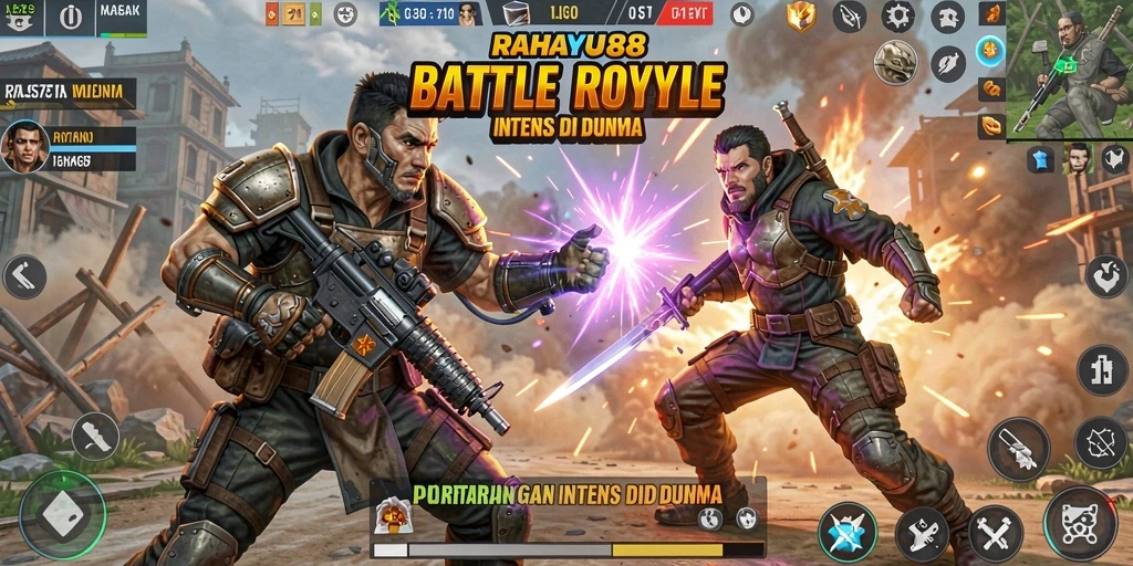Gameplay mendebarkan dengan aksi intens dalam RAHAYU88.