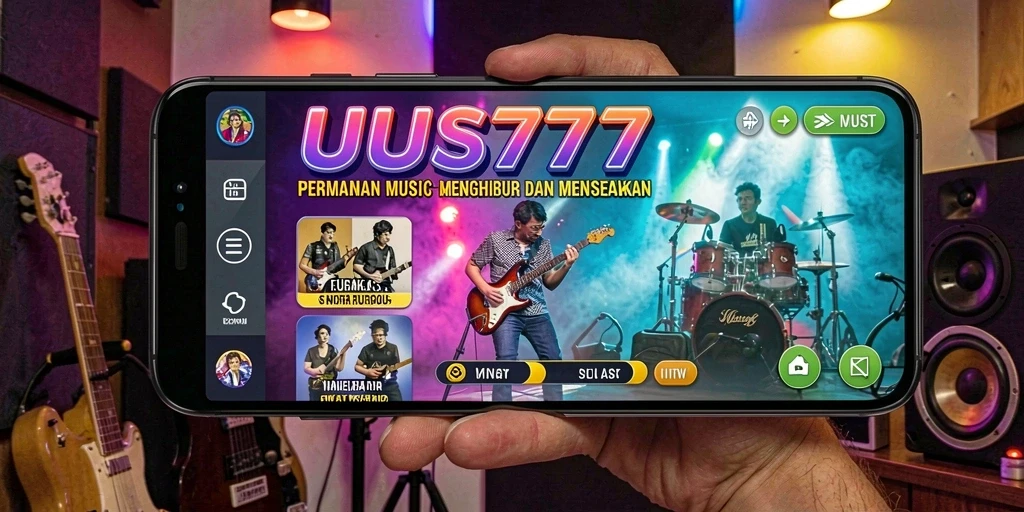 Tampilan screenshot utama UUS777 menampilkan gameplay seru dengan lagu-lagu favorit.