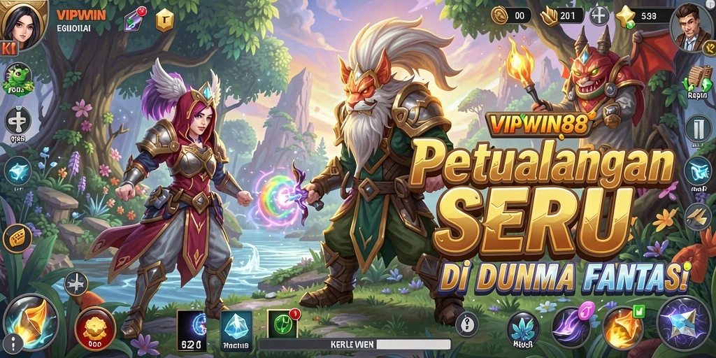 Tampilan gameplay seru dalam petualangan fantastis VIPWIN88.