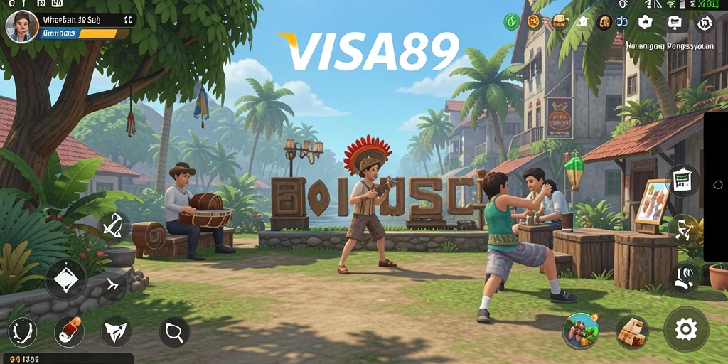 Tampilan screenshot gameplay VISA89 yang menarik dan penuh warna.